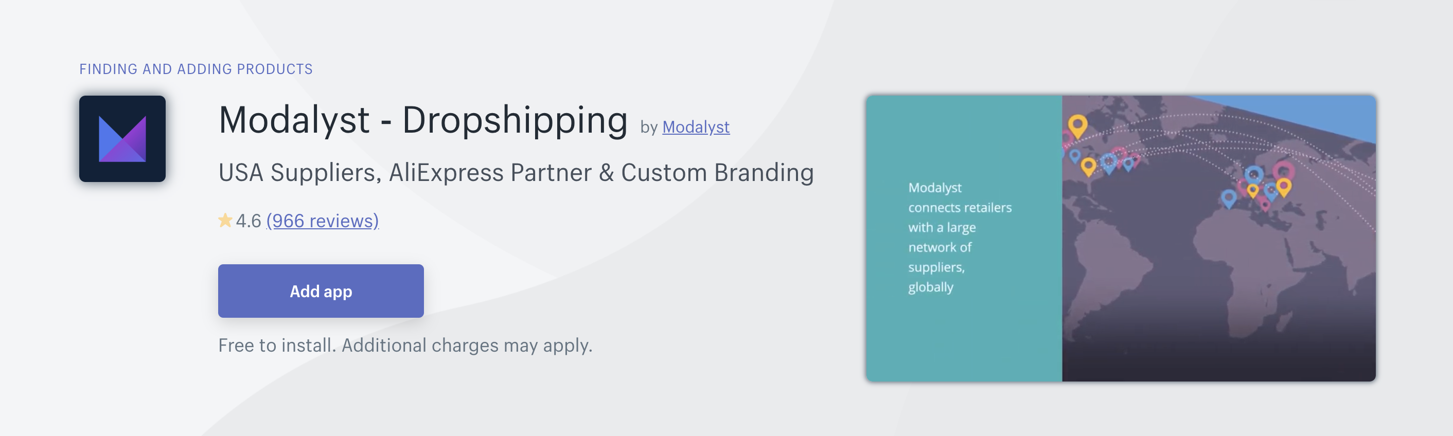 Modalyst Shopify Dropshipping App