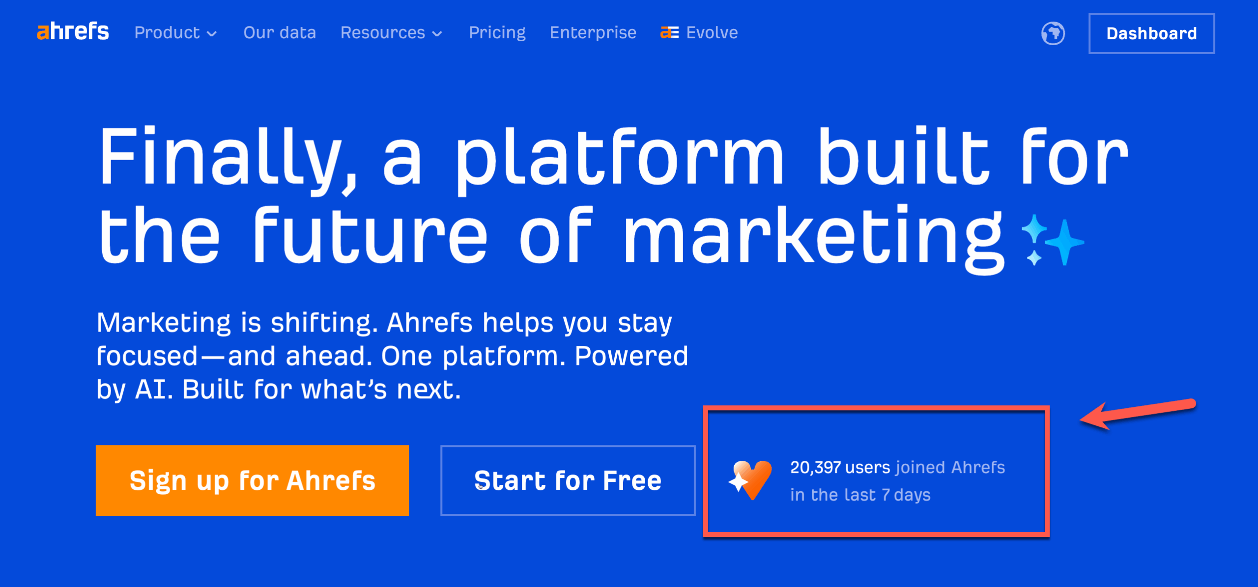 Ahrefs Social Proof