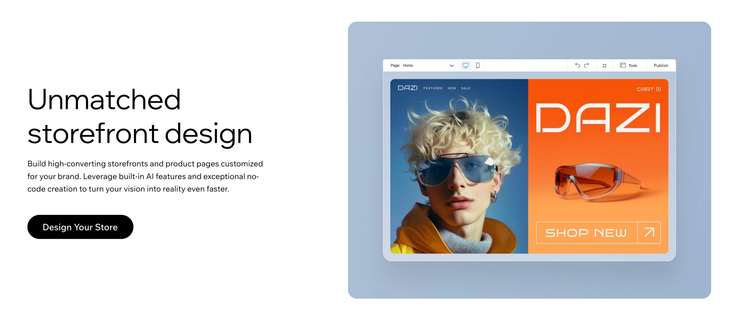 Wix E-commerce website